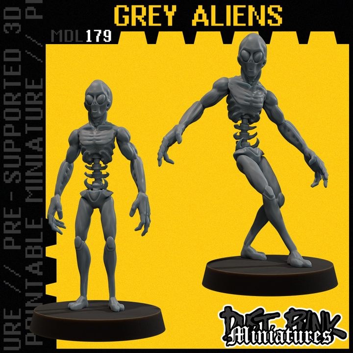 Grey type Alien figure modeled object